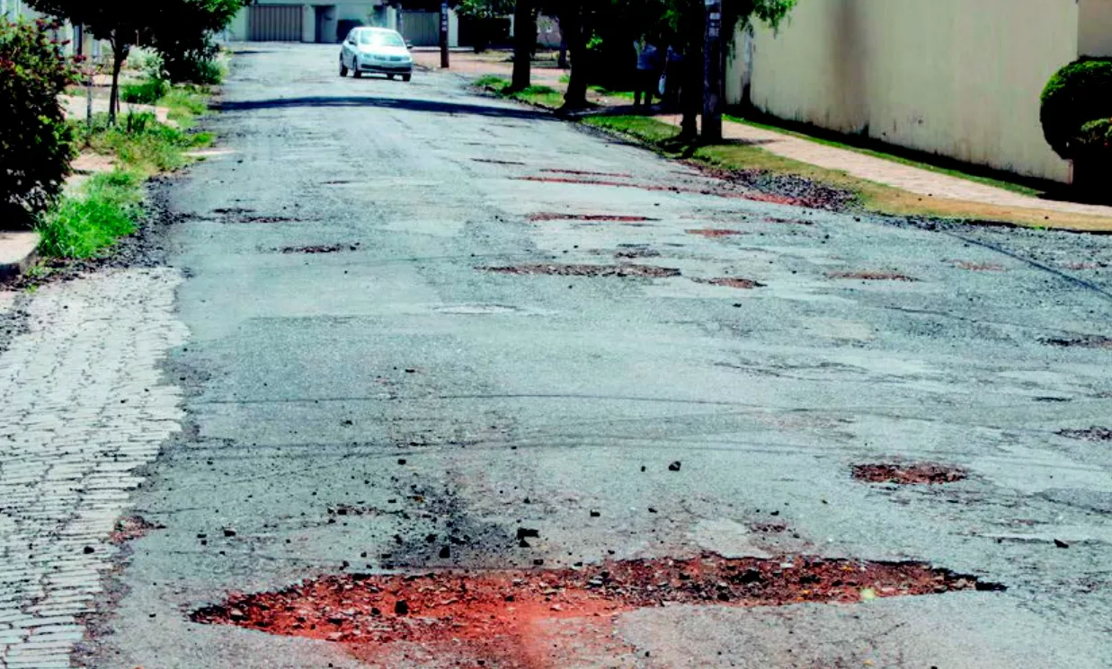 Buracos no asfalto de Ribeirão Preto prejudicando suspensão